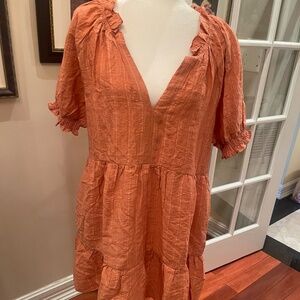 NWT Hem & Thread gauzy SS dress in L